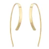 14K Yellow Gold Flat Sweep Earrings