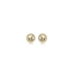 14K Yellow Gold 4mm Ball Earrings