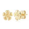 14K Yellow Gold Sm. Daisy Flower Earrings