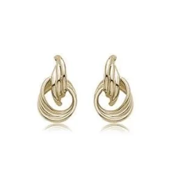 14K Yellow Gold Sm. D/Knocker Earrings