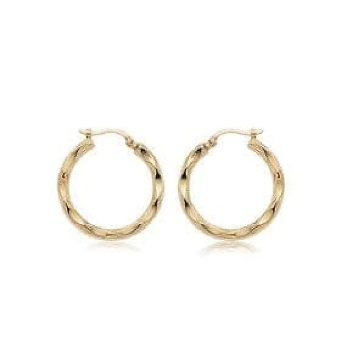 14K Yellow Gold Sm. Fancy Hoop Sd Earrings
