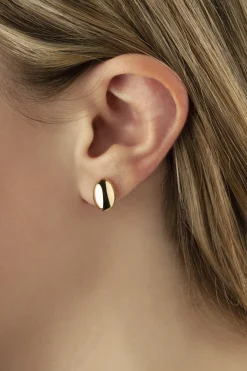 14K Yellow Gold Sm. Oval Stud Earrings