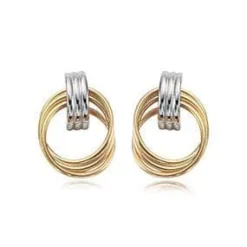 14K Yellow Gold Tt Sm. D/Knocker Earrings