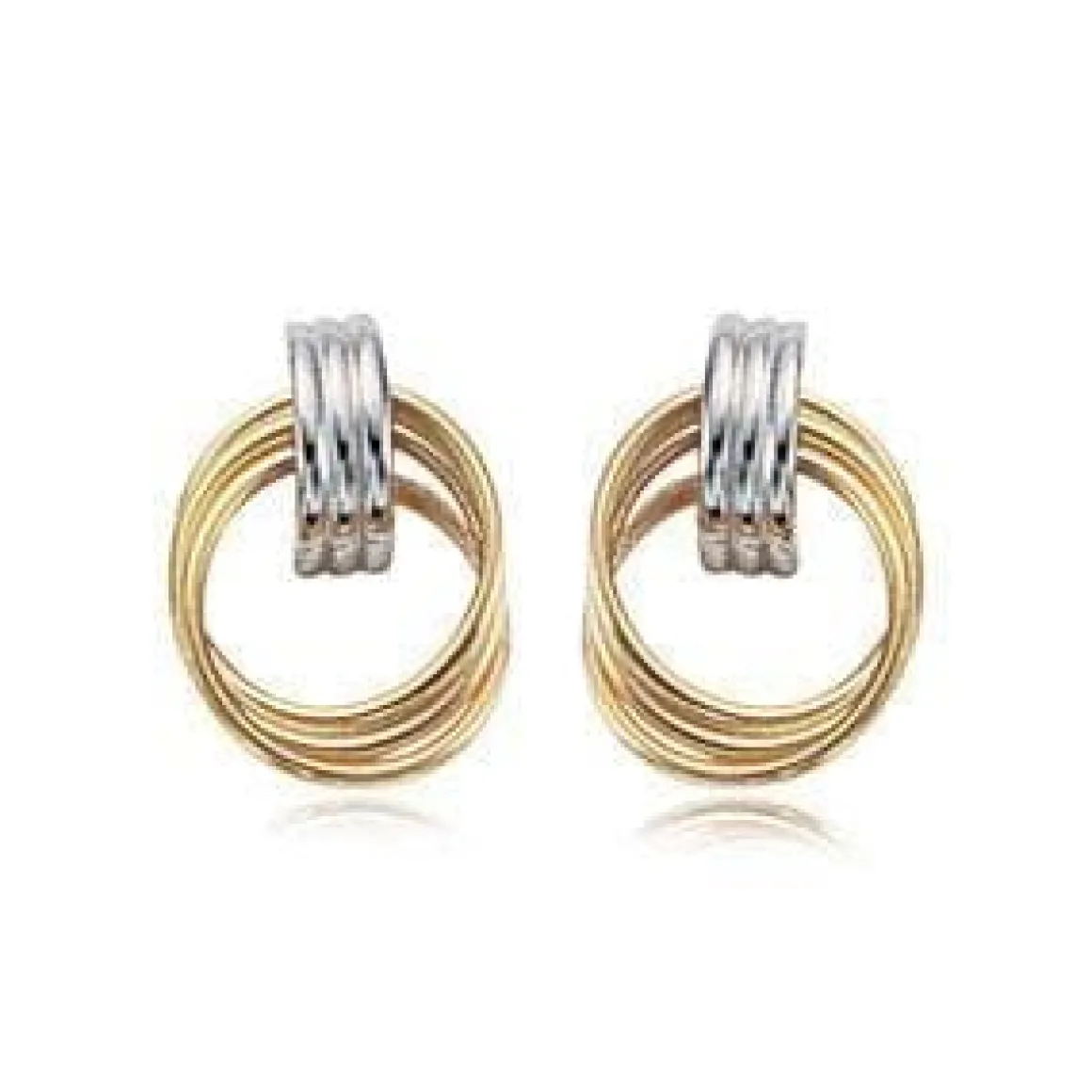 14K Yellow Gold Tt Sm. D/Knocker Earrings