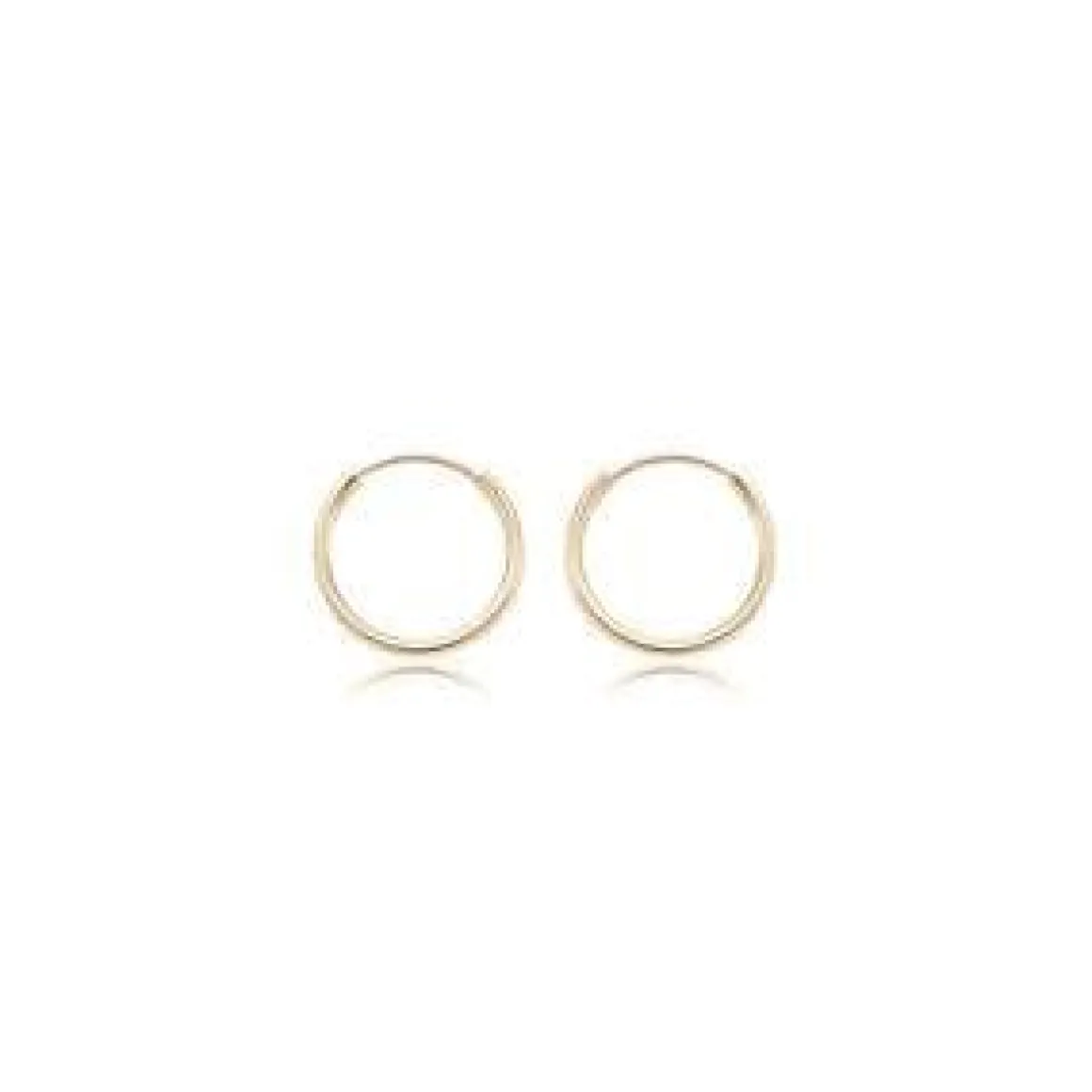 14K Yellow Gold 1.5X12mm Endless Hoop Earrings
