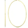 14K Yellow Gold 1.5X60mm Endless Hoop Earrings