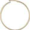 14K Yellow Gold 1.5X30mm S/D Hoop Earrings