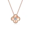 14KG 0.03Ct Flower Pendant