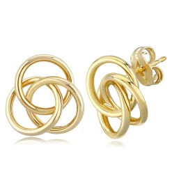 14KG Lg-Love Knot Earrings