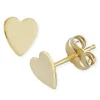 14KG Med Plain Heart Earrings