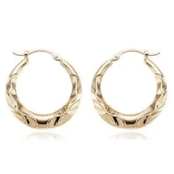 14KG Wavy Shell S/D Earrings