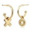 14KG 1.5X12M W/8M Flat Hugs & Kiss Earrings