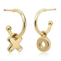 14KG 1.5X12M W/8M Flat Hugs & Kiss Earrings