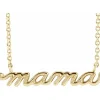 14kt Yellow Gold Mama Script Necklace on 18" Chain