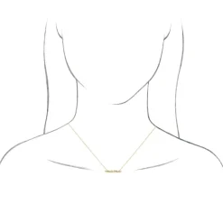 14kt Yellow Gold Mama Script Necklace on 18