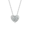 14KWG 0.03Ct Fluttering Diamond Heart Pendant