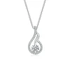 14KWG 0.15Ctw Diamond Swirl Fashion Pendant