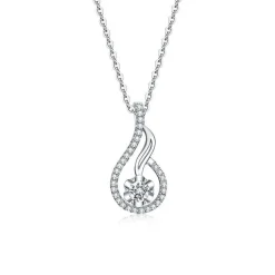 14KWG 0.15Ctw Diamond Swirl Fashion Pendant