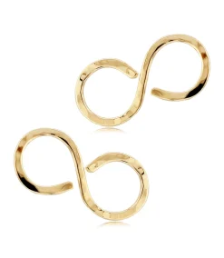 14KY Hammered Infinity Earrings