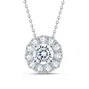 Lab Grown Diamond 3/4 Carat Halo Pendant