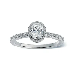 Lab Grown Diamond Halo Engagement Ring