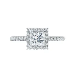 Lab Grown Diamond Halo Engagement Ring