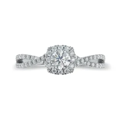 Lab Grown Diamond Halo Engagement Ring