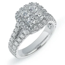 Lab Grown Diamond Halo Engagement Ring