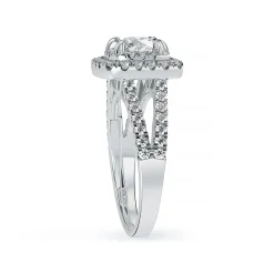 Lab Grown Diamond Halo Engagement Ring