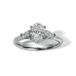 Lab Grown Diamond Three Stone Engagement Ring