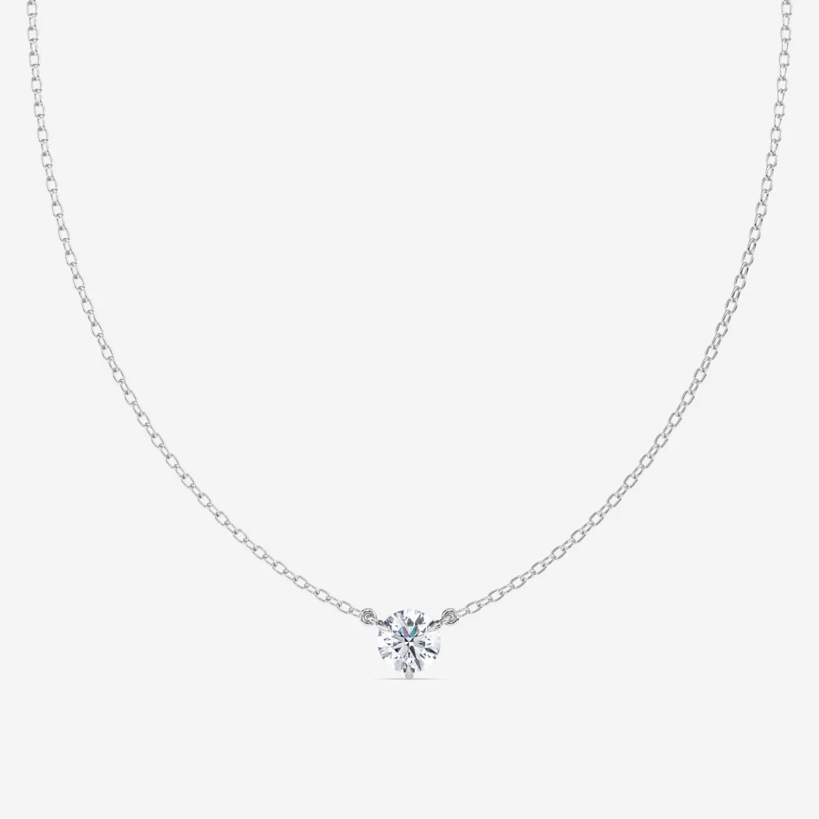 Lab Grown Solitaire 3/4 Carat Diamond Pendant