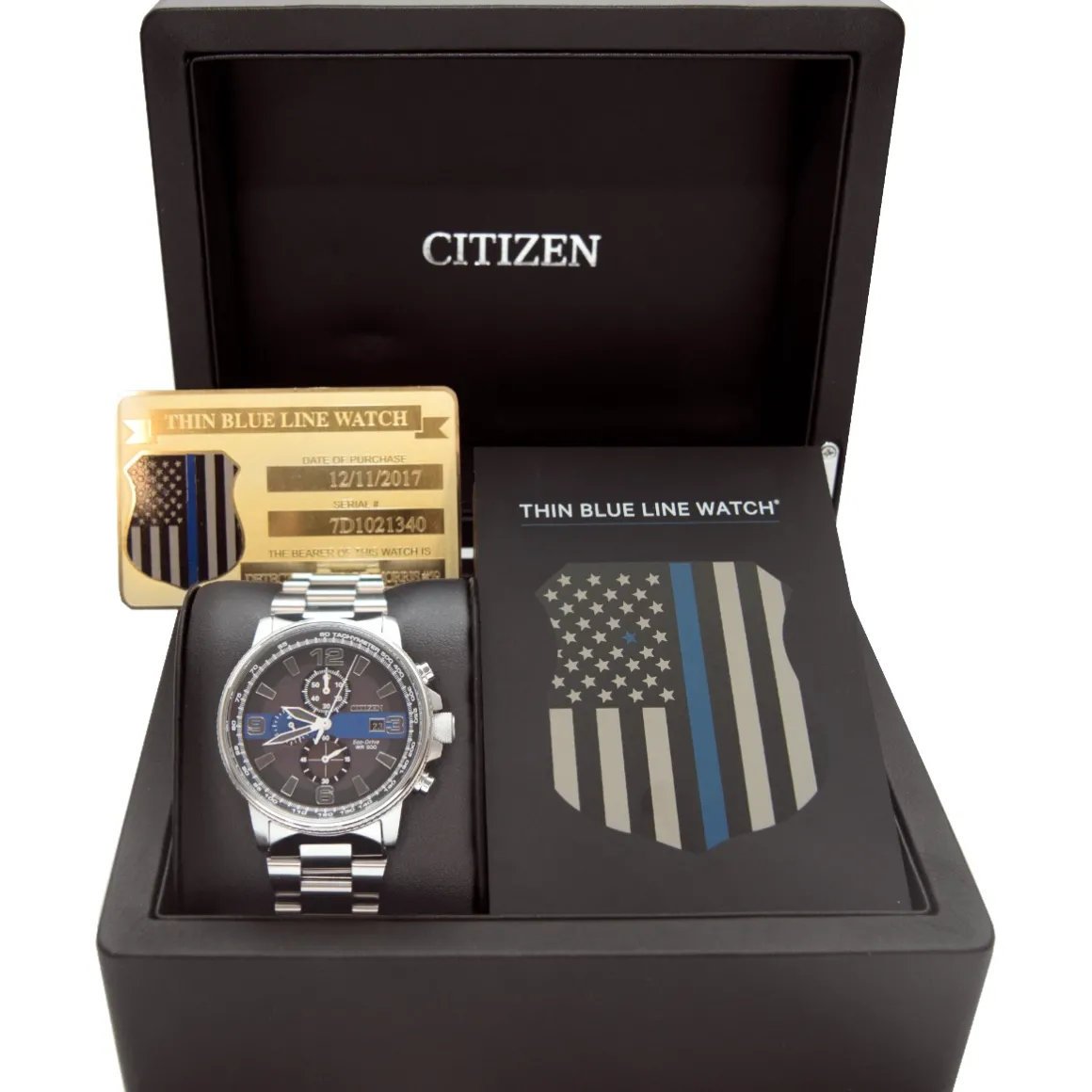 Men's Thin Blue Line Box Set Citizen Watch