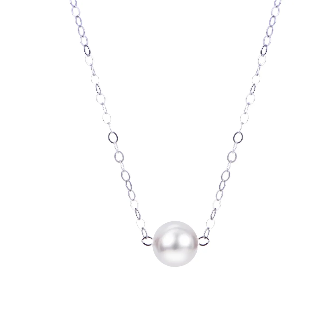 7mm Premium Start-Her-Pearl Sterling Necklace