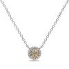 Opal And Diamond Halo Necklace