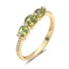 Peridot And Diamond Fashion Ring