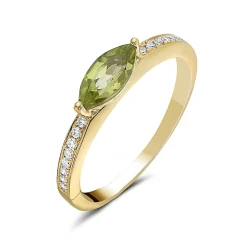 Peridot And Diamond Fashion Band