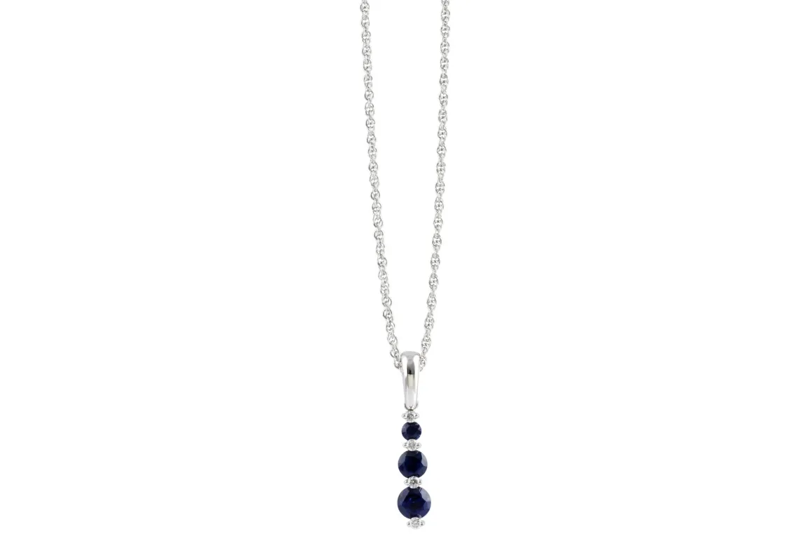 Sapphire And Diamond Pendant
