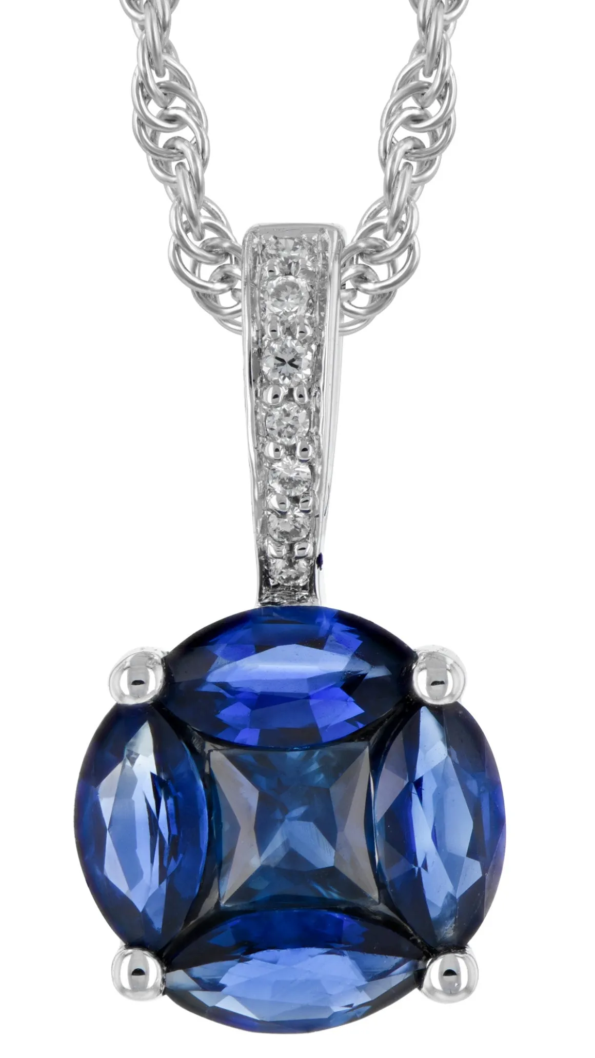 Sapphire Cluster Pendant