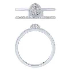 Sterling Silver 1/4Ctw Diamond Fashion Ring