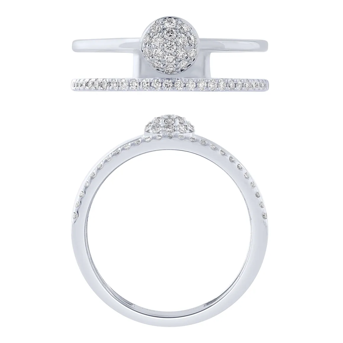 Sterling Silver 1/4Ctw Diamond Fashion Ring