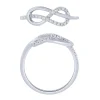 Sterling Silver 0.10Ctw Diamond Open Knot Ring