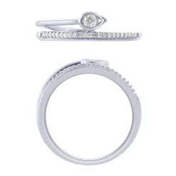 Sterling Silver 0.16Ctw Diamond Fashion Ring