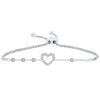 Sterling Silver 2/5Ctw Heart Friendship Bracelet