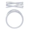 Sterling Silver 0.16Ctw Layered Ring