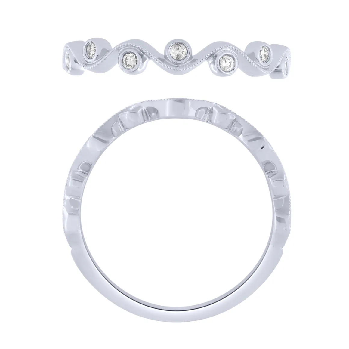 Sterling Silver 0.10Ctw Stackable Band