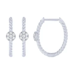 Sterling Silver 0.10Ctw Wide Bar Ring