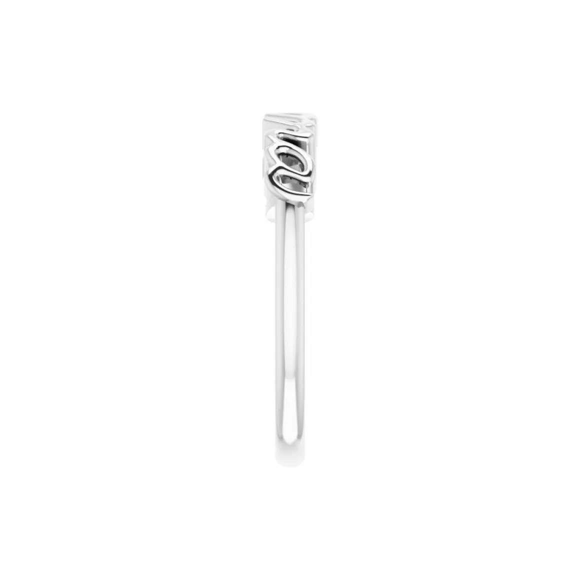 Sterling Silver Mama Script Ring Size 7