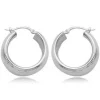 Sterling Silver Md Wide Tube S/D Earrings