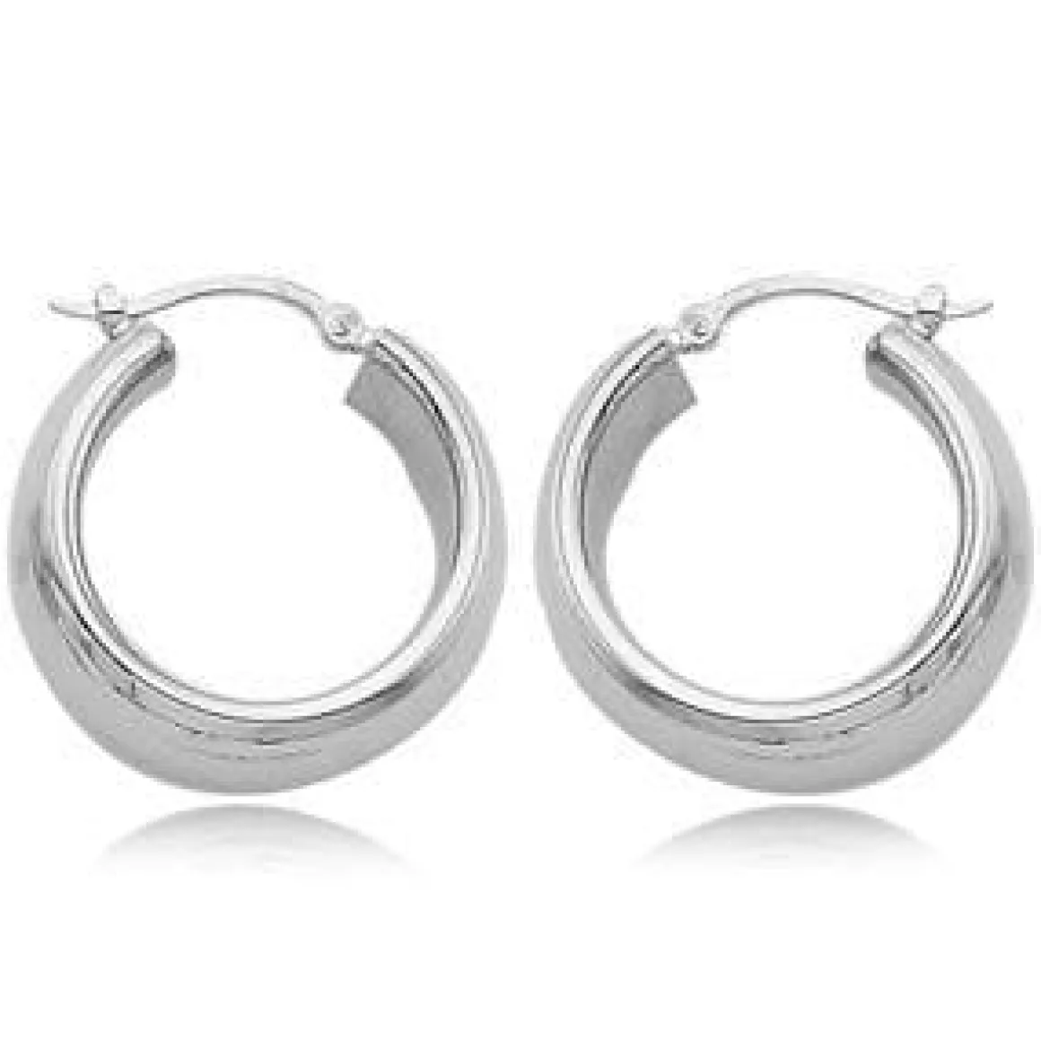 Sterling Silver Md Wide Tube S/D Earrings