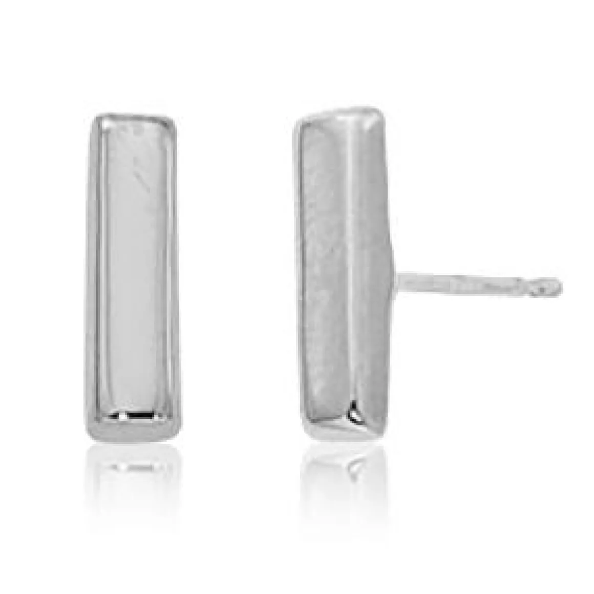 Sterling Silver Sm. Bar W/Post Earrings